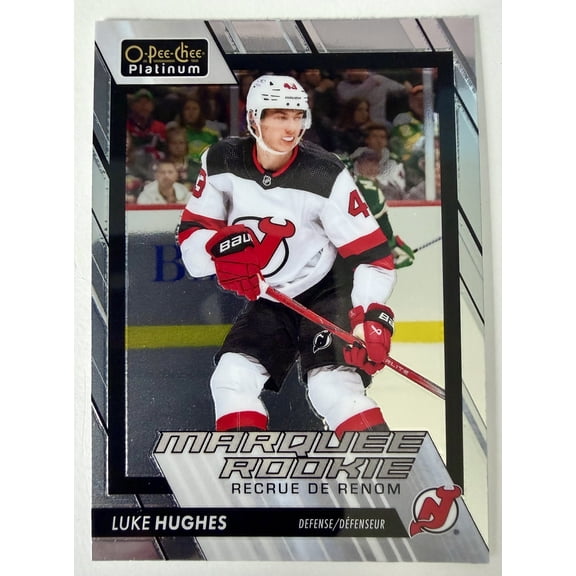 2023 O-Pee-Chee Platinum Luke Hughes Rookie Near Mint New Jersey Devils NHL Ice Hockey Card