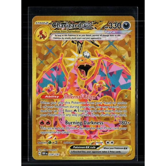 2023 Obsidian Flames Charizard EX Holo Secret Rare HR #228/197 Lightly Played English