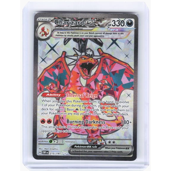 2023 Obsidian Flames Charizard ex Holo Ultra Rare #215/197 English Pokemon Card