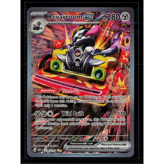2023 Obsidian Flames Revavroom EX SAR Secret Rare Holo 224/197 Pokemon Card