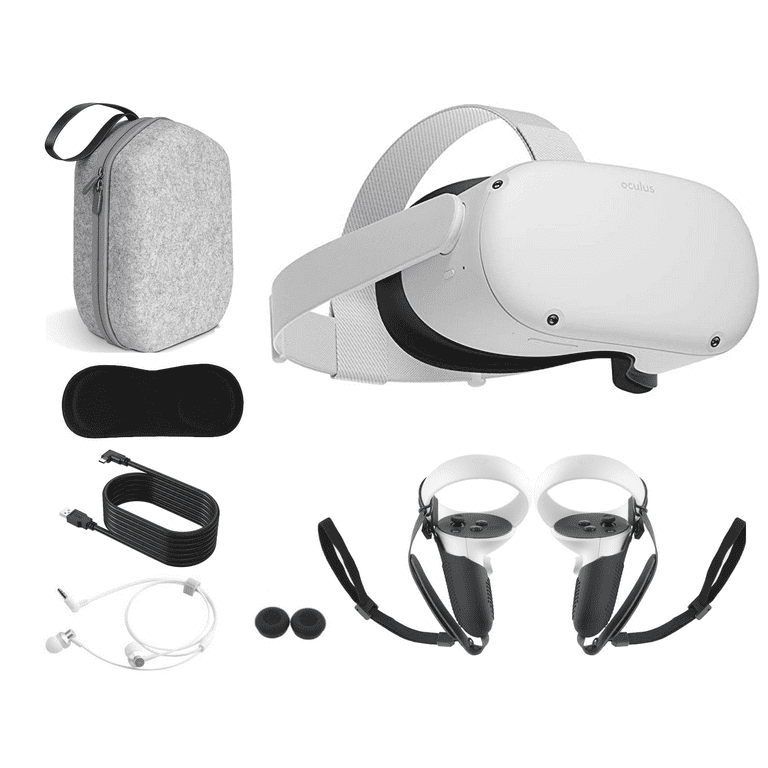 2023 Oculus Quest 2 All-In-One VR Headset, 128GB SSD, Holiday Family  Bundle: Marxsol Carrying Case, Earphone, Link Cable, Touch Controllers with  Grip