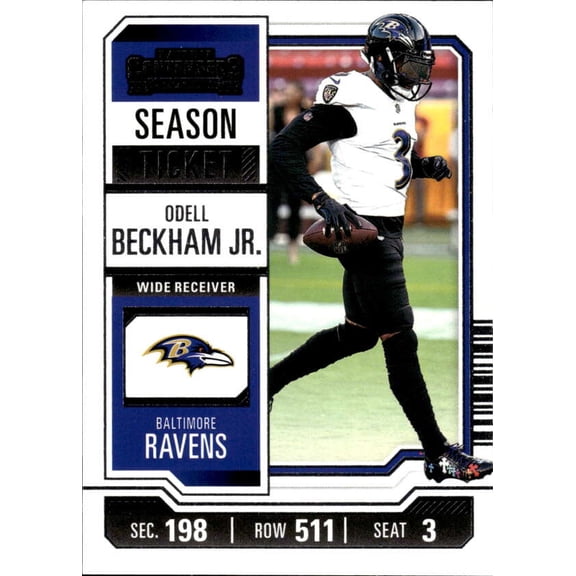 2023 PANINI CONTENDERS SEASON TICKET HOBBY #10 ODELL BECKHAM JR. BALTIMORE RAVENS