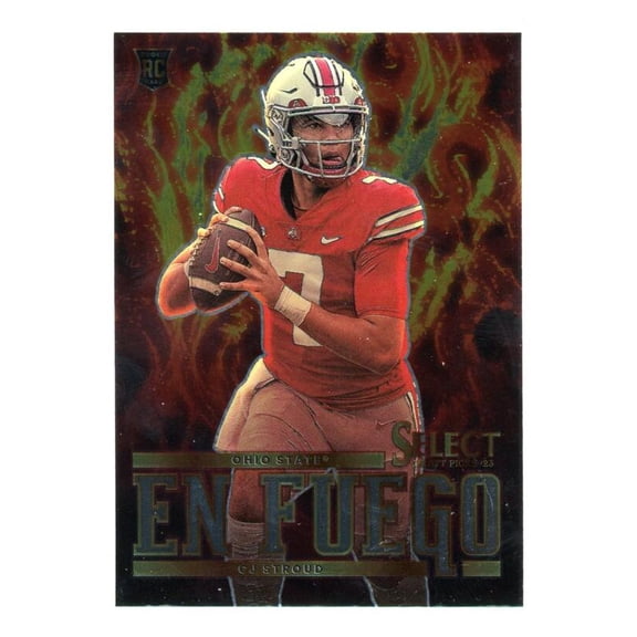2023 PANINI SELECT DRAFT PICKS EN FUEGO #2 C.J. STROUD OHIO STATE BUCKEYES