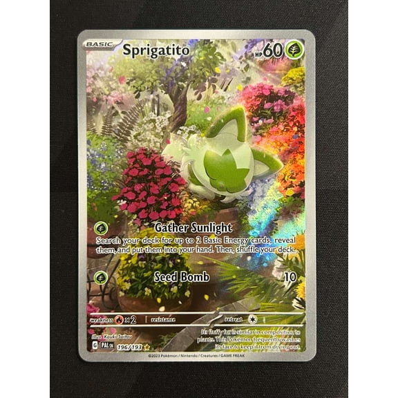 2023 Paldea Evolved Sprigatito Holo Secret Rare 196/193 Pokemon Trading Card