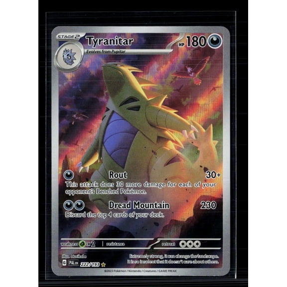 2023 Paldea Evolved Tyranitar Holo Secret Rare #222/193