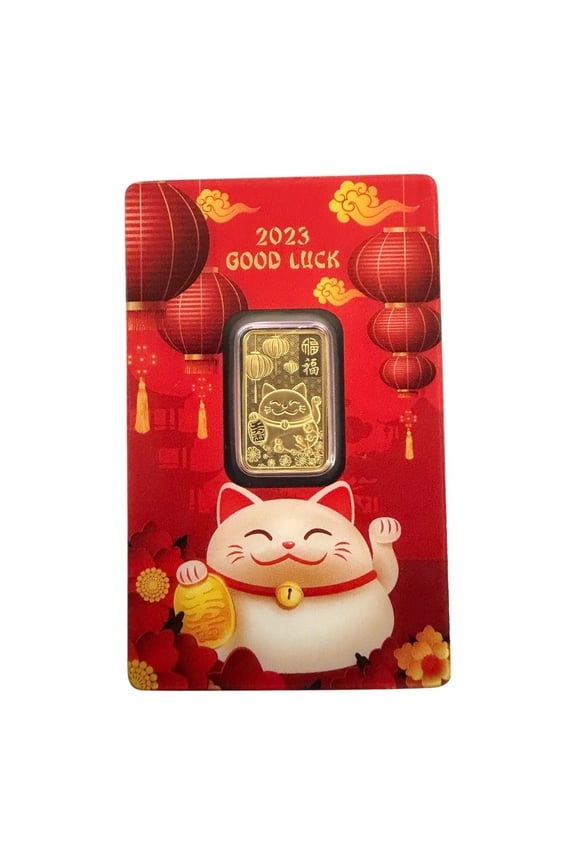 2023 Pamp Good Luck 5g Pure Gold Bar - Serial #5000/5000 (Last Produced)