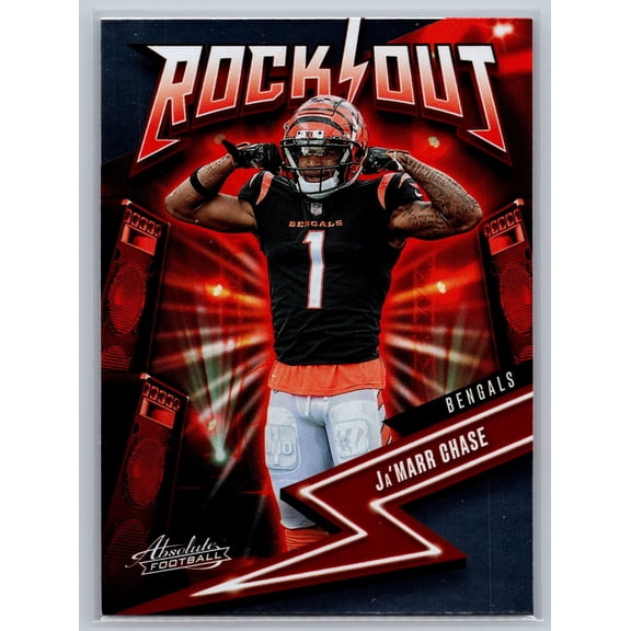2023 Panini Absolute Ja'Marr Chase Rock Out #11 Near Mint or Better Bengals Football Card
