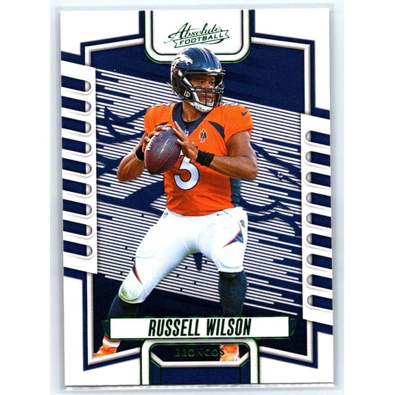2023 Panini Absolute Russell Wilson Denver Broncos #4 Green Football Card