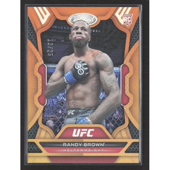 2023 Panini Chronicles Certified UFC Randy Brown #228 Orange /25