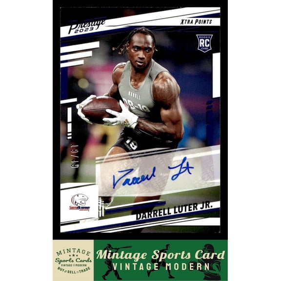 2023 Panini Chronicles Draft Picks Darrell Luter Jr. #XP-DLJ Prestige Xtra Points Signatures Blue SN AU