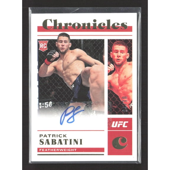 2023 Panini Chronicles Patrick Sabatini CS-PSB RC Auto #04/10 UFC MMA Card