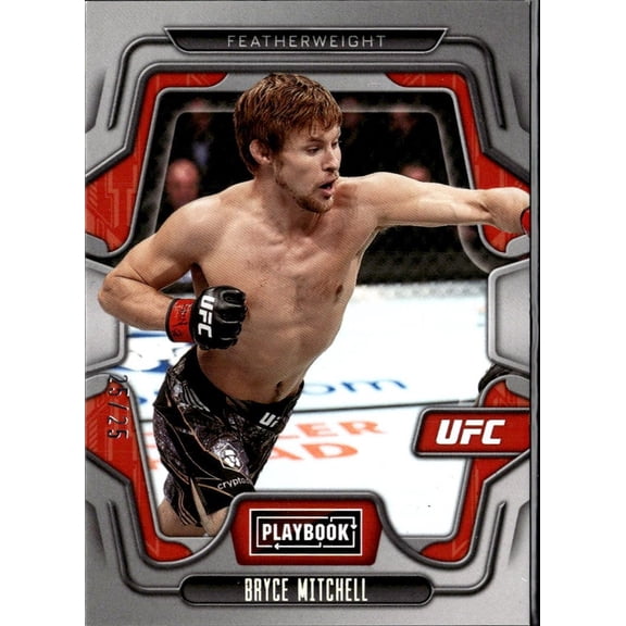 2023 Panini Chronicles Playbook UFC Bryce Mitchell #115 Red /25 UFC UFC Mixed Martial Arts Trading Card