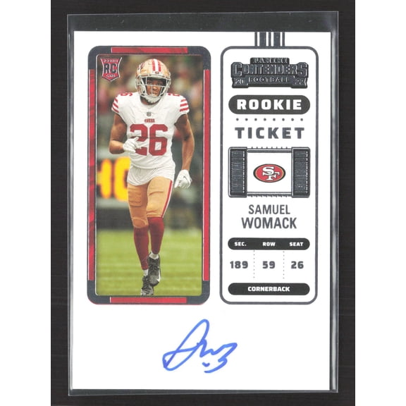 2023 Panini Contenders Samuel Womack Rookie Ticket Auto #232 49ers Football Card