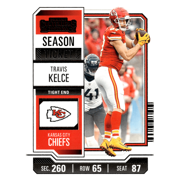 2023 Panini Contenders Football Season Ticket Travis Kelce #52