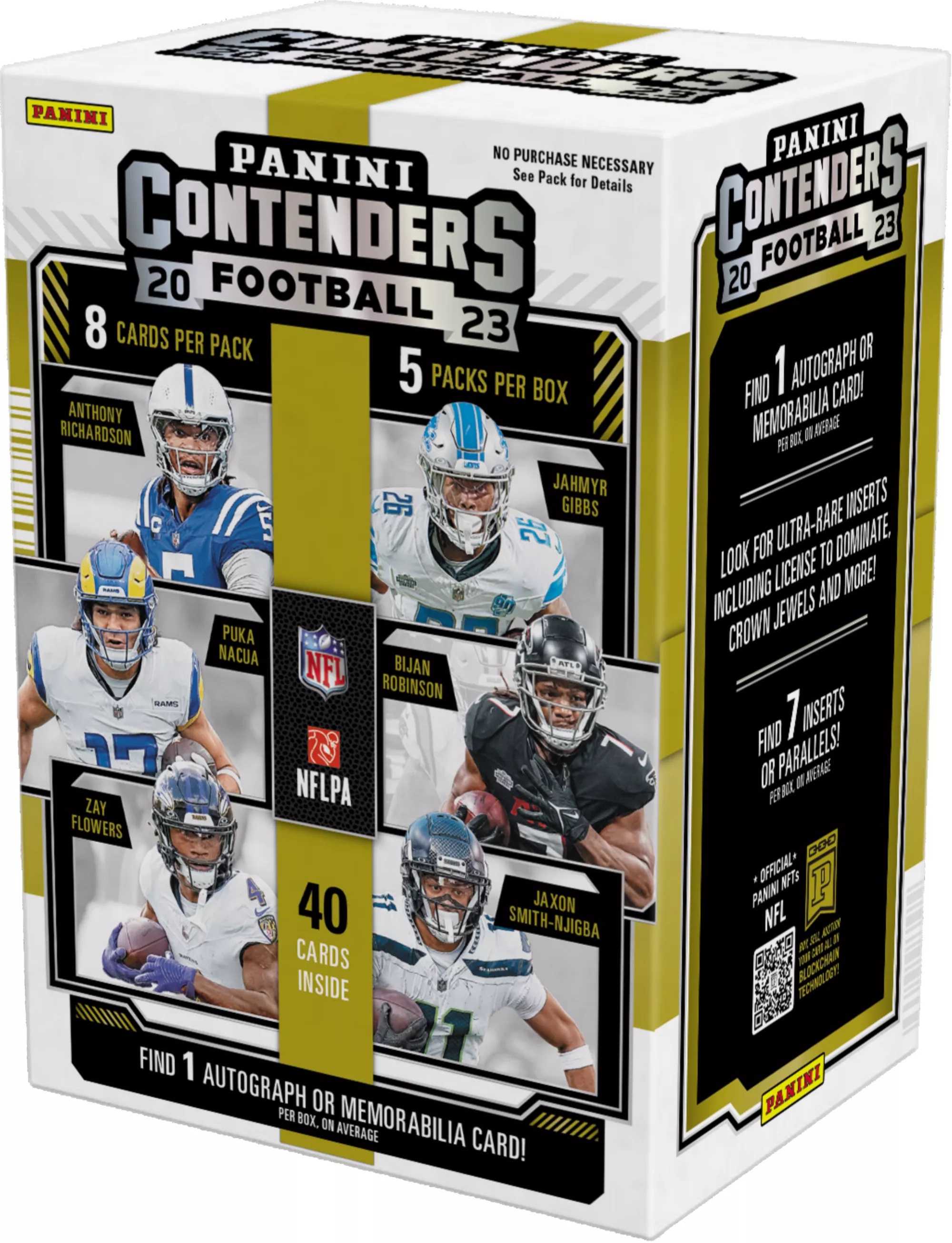 2023 Panini Contenders Football Trading Cards Blaster Box 40 Cards 