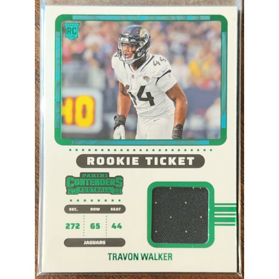 2023 Panini Contenders Football Travon Walker #RTS-TWA RC Rookie Ticket Jacksonville Jaguars NFL Football Trading Cards