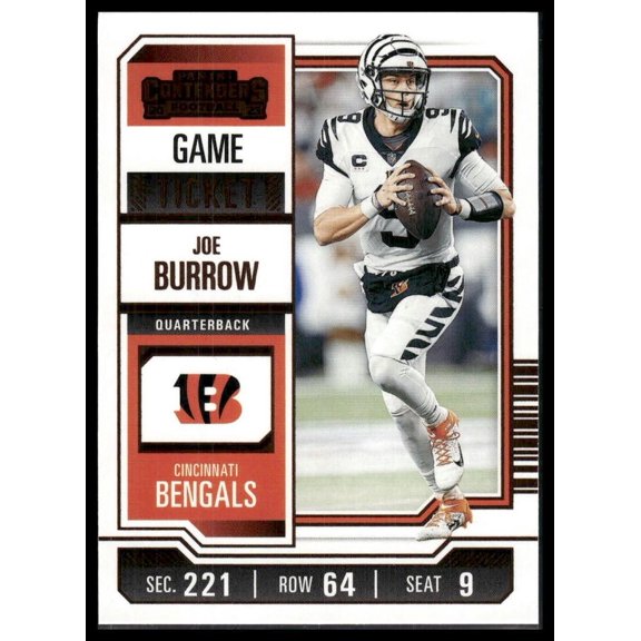 2023 Panini Contenders Joe Burrow #22 Game Ticket Bronze NFL Bengals Football Card Cincinnati Bengals NFL FOOTBALL Trading Card