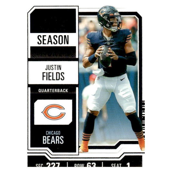 2023 Panini Contenders Justin Fields #20 Season Ticket Retail Chicago Bears NFL FOOTBALL Trading Card