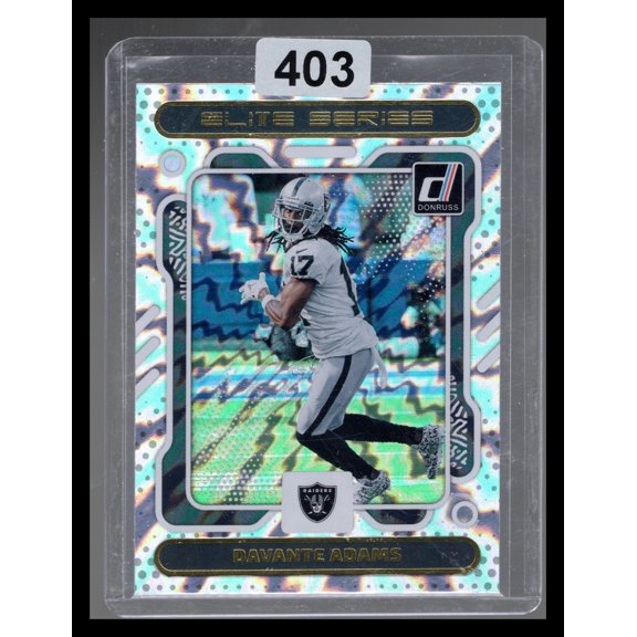 2023 Panini Donruss Davante Adams ES-5 Press Proof Hyper Football Card Las Vegas Raiders NFL Football Trading Card
