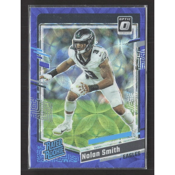 2023 Panini Donruss Optic Purple Shock Nolan Smith Eagles Football Card #283