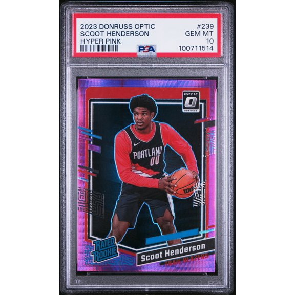 2023 Panini Donruss Optic Scoot Henderson #239 Hyper Pink PSA 10