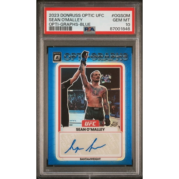 2023 Panini Donruss Optic UFC Opti-Graphs Blue Sean O'Malley #OGSOM /99 PSA 10