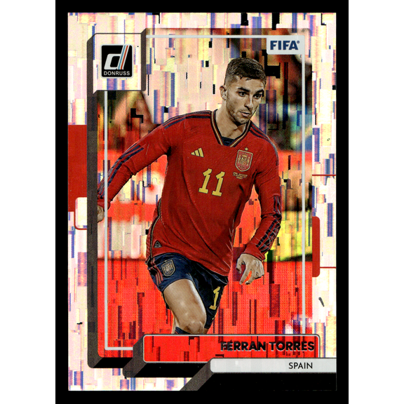 2023 Panini Donruss Soccer Ferran Torres #117 Holo Laser Trading Card Spain FIFA