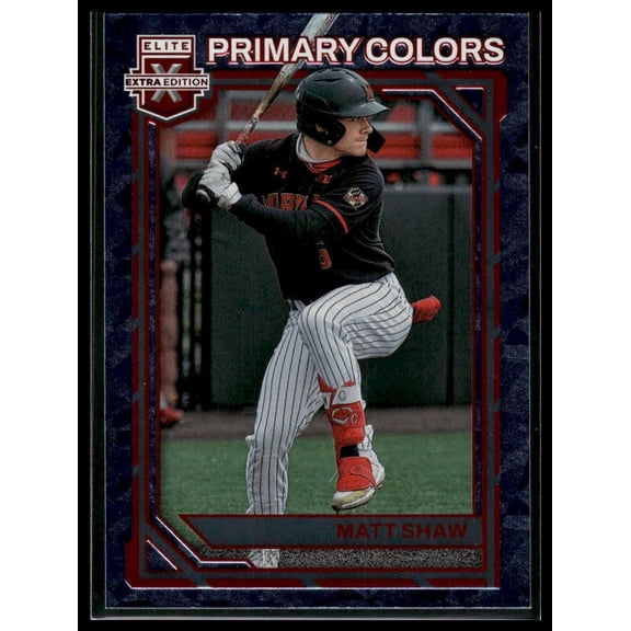 2023 Panini Elite Extra Edition Matt Shaw PC-13 Primary Colors Baseball Card