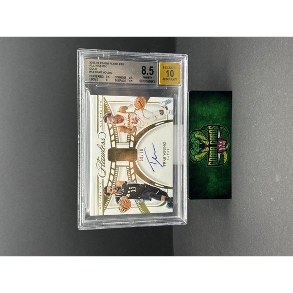 2023 Panini Flawless All-NBA Ink Gold Trae Young #14 BGS 8.5 Auto 10