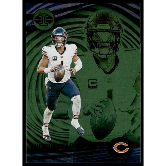 2023 Panini Illusions Justin Fields #17 Emerald Trophy Collection Chicago Bears NFL FOOTBALL Trading Card