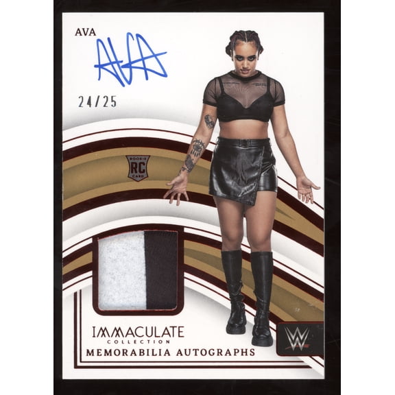 2023 Panini Immaculate Collection WWE Memorabilia Autographs Ava NXT RC Auto #MA-AVA /25 Trading Card