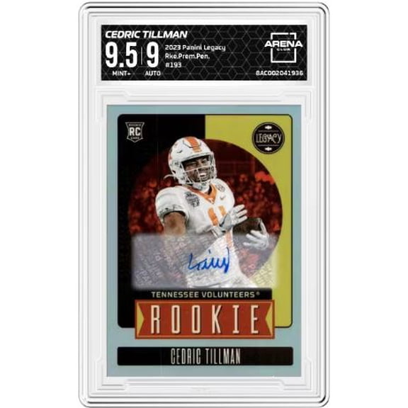 2023 Panini Legacy Cedric Tillman #193 Rookie Prem Pen Auto Arena Club 9.5 Auto 9