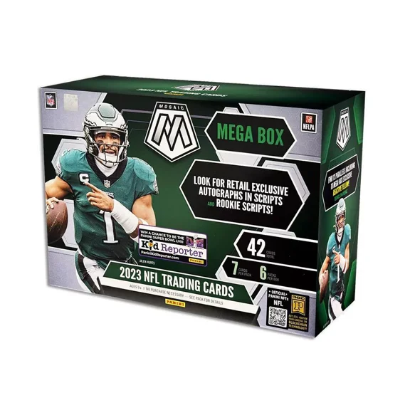 2023 Panini Mosaic NFL Football Card Mega Box (Reactive Yellow)