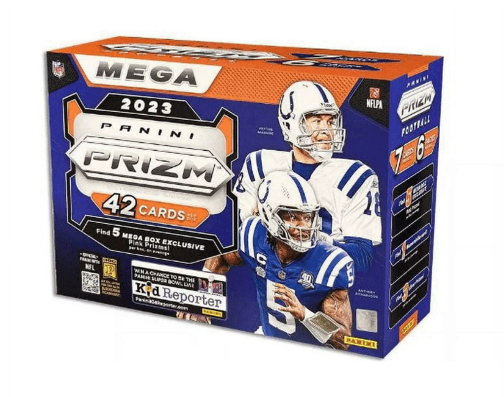 PREM SPACE 2023カレンダーBOX Panini 2023 NFL Prizm Football Mega Box, 5 Pink Prizms, Rookie