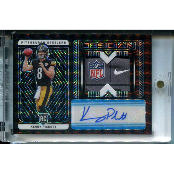2023 Panini Obsidian Football Kenny Pickett #211 /1 Nike Swoosh Patch NFL Shield Patch RC