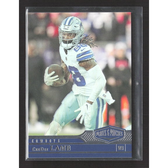 Excellent 2023 Panini Plates & Patches CeeDee Lamb #40 Dallas Cowboys NFL Football Card