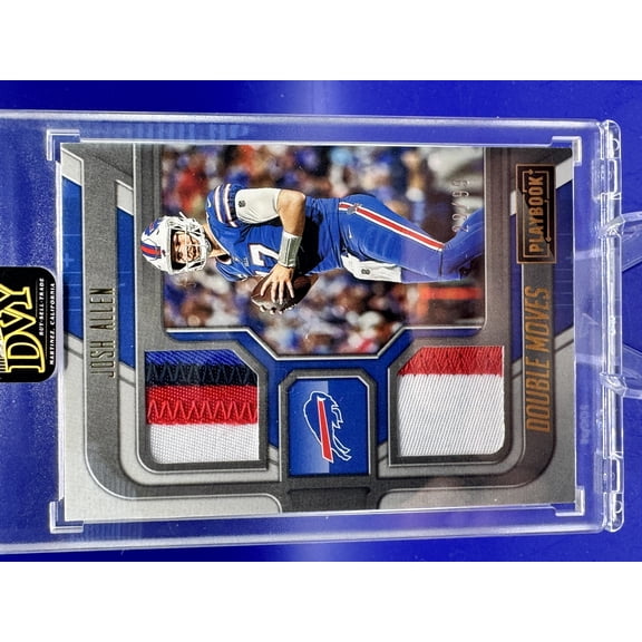 2023 Panini Playbook Double Moves Josh Allen SSP Tri Color 28/99 Buffalo Bills