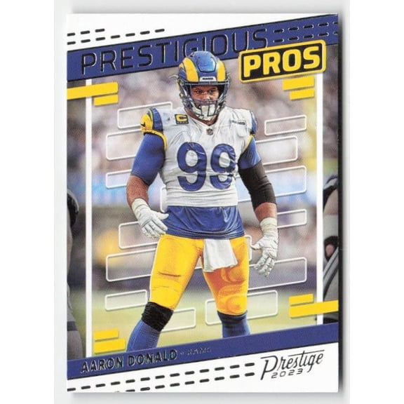 2023 Panini Prestige Aaron Donald #PP-10 Prestigious Pros Los Angeles Rams Football Card