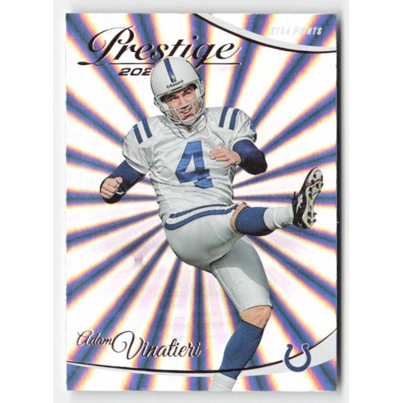 2023 Panini Prestige Xtra Points Sunburst #124 Adam Vinatieri Colts Football Card