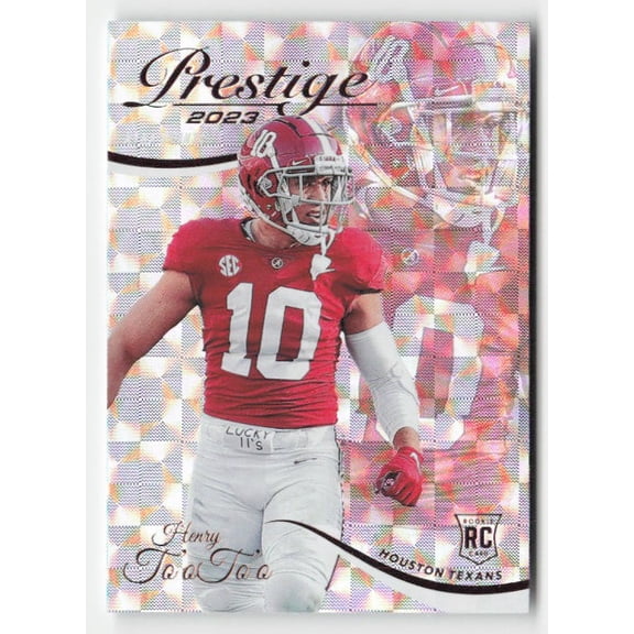 2023 Panini Prestige Henry To'Oto'O Houston Texans #393 Xtra Points Hyper RC Football Card