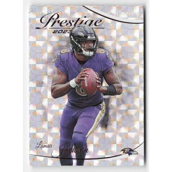 2023 Panini Prestige Lamar Jackson Baltimore Ravens #24 Xtra Points Hyper Football Card