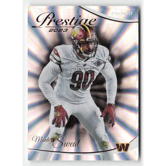 2023 Panini Prestige Montez Sweat #295 Xtra Points Sunburst Washington Commanders Football Card