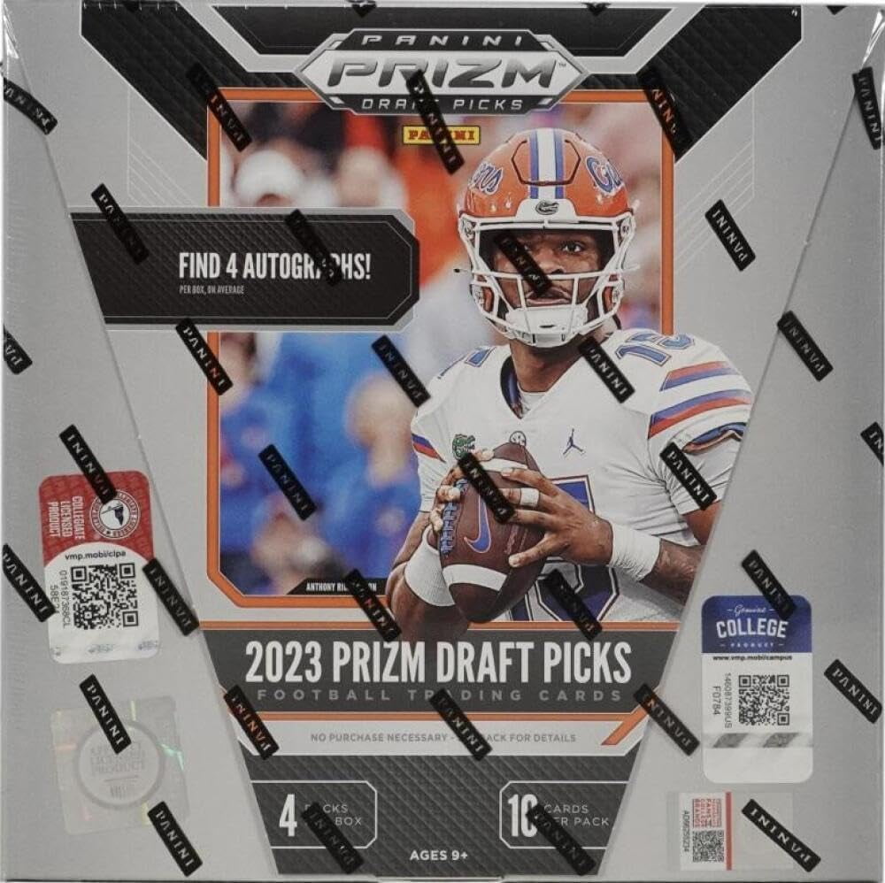 NFL Panini 2023 Prizm Draft Picks Football Trading Card HOBBY Box (Find 4 Autographs!)