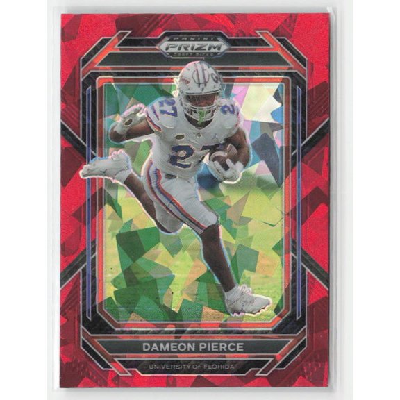 2023 Panini Prizm Draft Picks Dameon Pierce Florida Gators #22 Prizms Red Ice Football Card