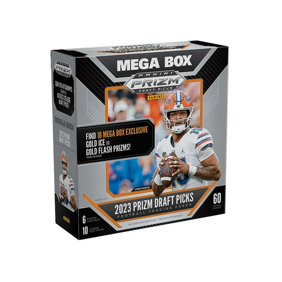 2023 Panini Prizm Draft Picks Football Mega Box (Gold Flash Prizms!)