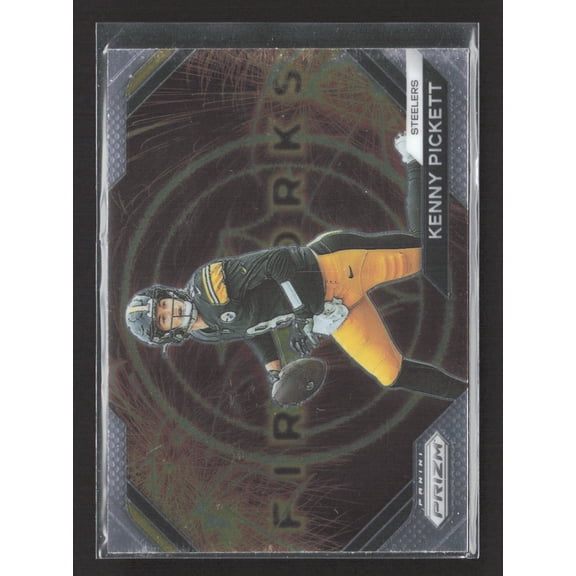 2023 Panini Prizm Fireworks Silver Kenny Pickett F-9 Pittsburgh Steelers Football Card