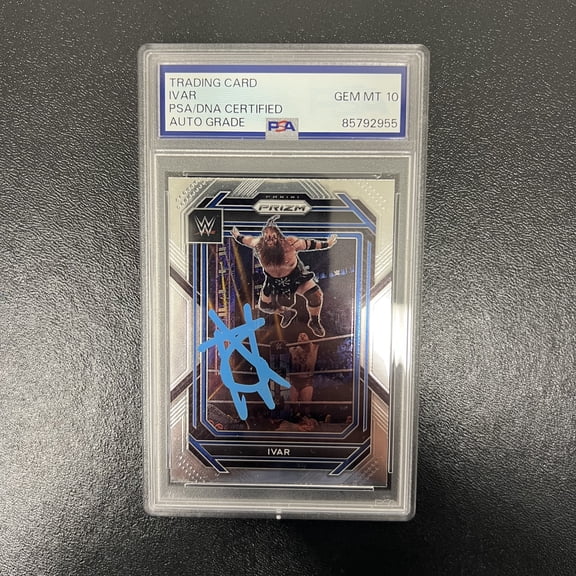 2023 Panini Prizm WWE#126 Ivar Signed Card PSA Auto 10 Autographed