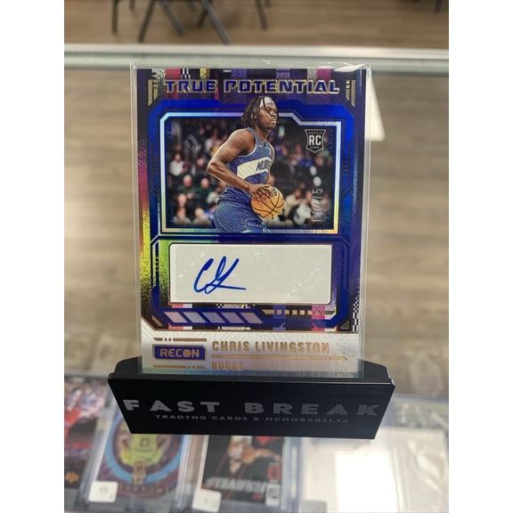2023 Panini Recon Rookie Signatures Chris Livingston Bucks RRS-LGN Autograph Rookie Serial