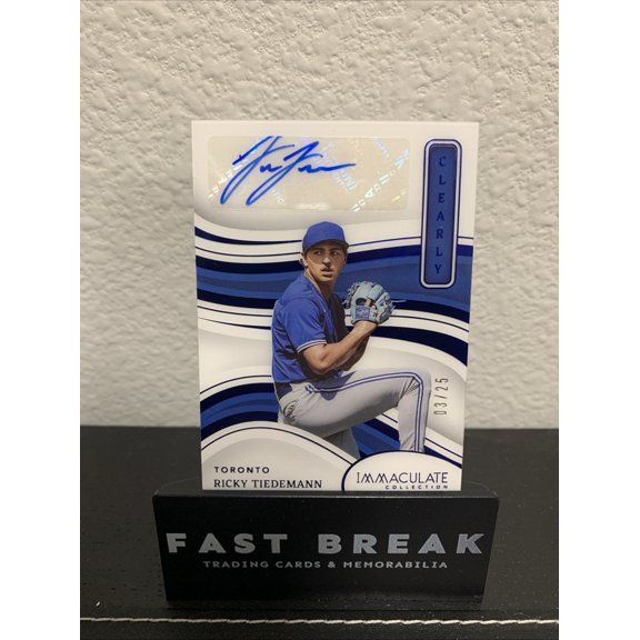 2023 Panini Blue Parallel CIS-RT Serial # Ricky Tiedemann Auto Toronto Blue Jays Baseball Card
