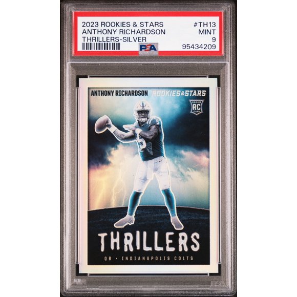 2023 Panini Rookies & Stars Thrillers-Silver Anthony Richardson #TH13 RC PSA 9